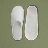 No Logo Deluxe Closed Toe Slippers In Soft Sponge - 100Pack